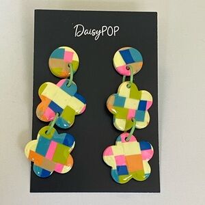 DaisyPOP Polymer Clay colorful Flower Earrings - brand new & handmade